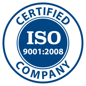 ISO 9001:2008 certification logo.