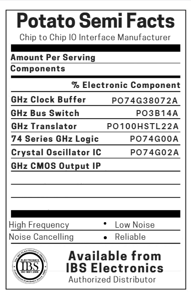 Potato Semi Facts available from IBS Electronics.