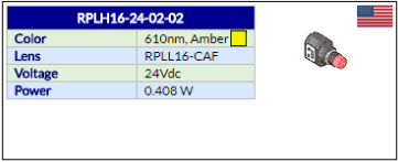 LEDtronics RPLH16-24-02-02 LED and its basic parameters.